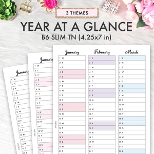 B6 Slim Printable Weekly Inserts B6 Slim Printable Inserts B6 Slim Inserts B6 Slim Printable B6 Slim Weekly Inserts Travelers Notebook