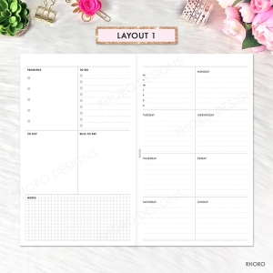 B6 Slim Printable Weekly Inserts B6 Slim Printable Inserts B6 Slim Inserts B6 Slim Printable B6 Slim Weekly Inserts Travelers Notebook