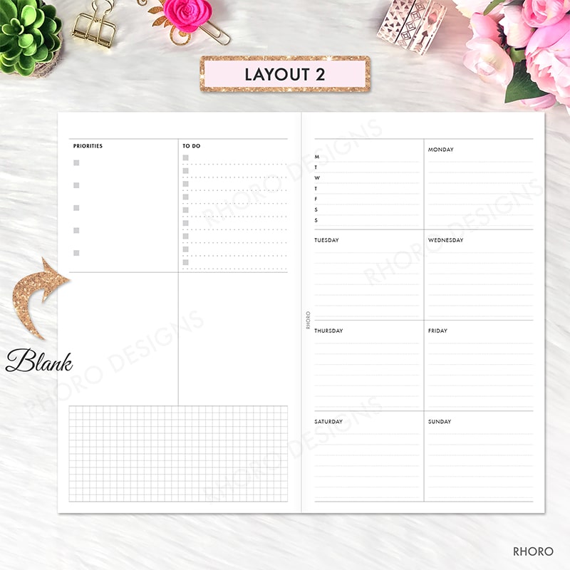 B6 Slim Printable Weekly Inserts B6 Slim Printable Inserts B6 Slim Inserts B6 Slim Printable B6 Slim Weekly Inserts Travelers Notebook