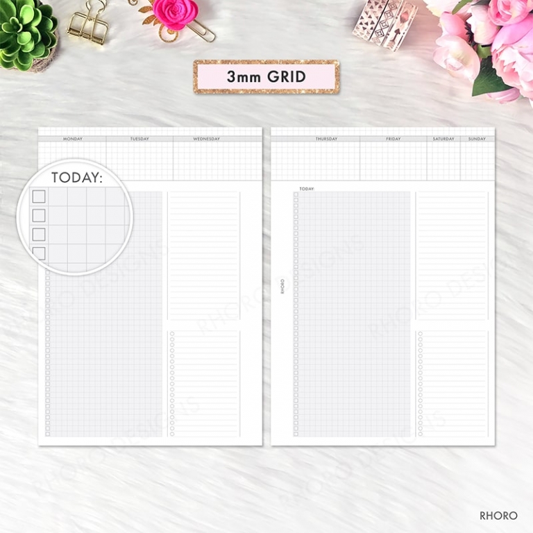 Personal Wide Weekly Insert, Personal Wide Inserts, Personal Wide