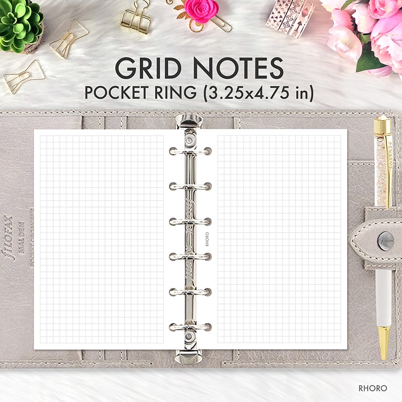 Pocket Ring Size Printable Insert Hobonichi Weeks Printable, Printable  Pocket Ring Planner Insert Filofax Pocket Foxy Fix Pocket Insert Grid -  Rhoro Designs Planner Insert Printables