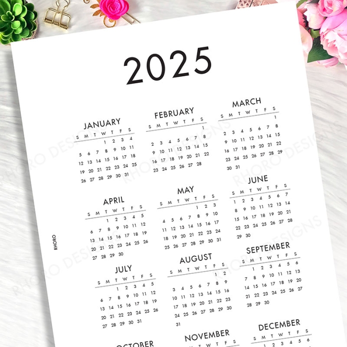 Calendar 2025 2026 A5 Planner Inserts Printable Refills PDF Template - Image 2