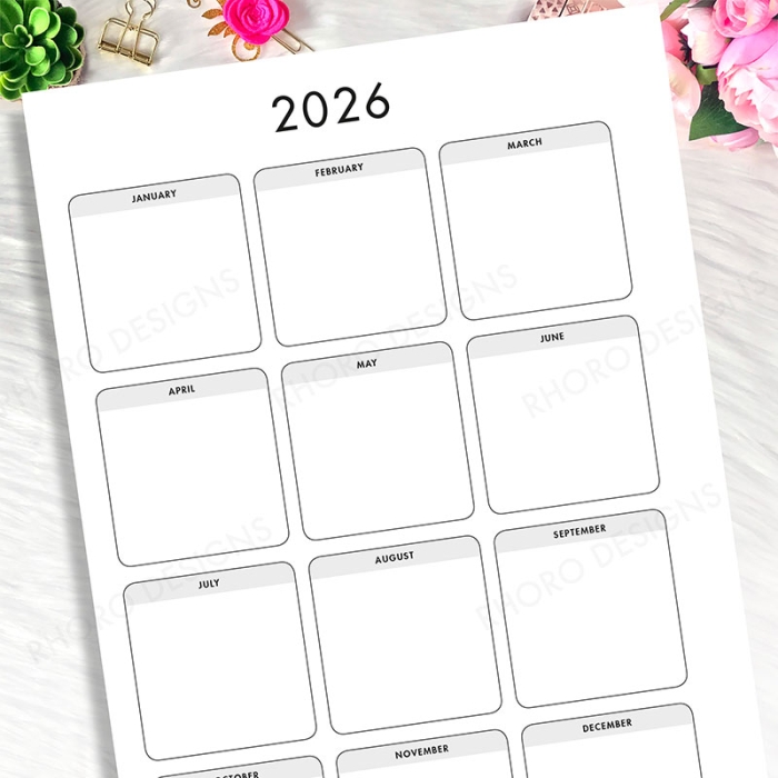 Calendar 2025 2026 A5 Planner Inserts Printable Refills PDF Template - Image 5