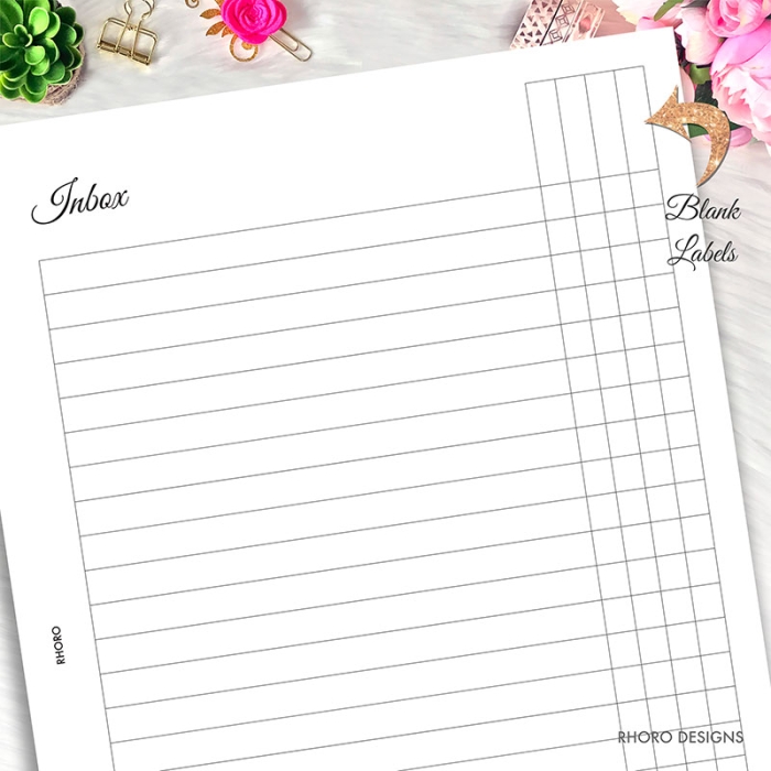 Inbox Tracker A5 Planner Inserts Printable Refills PDF Template - Image 3